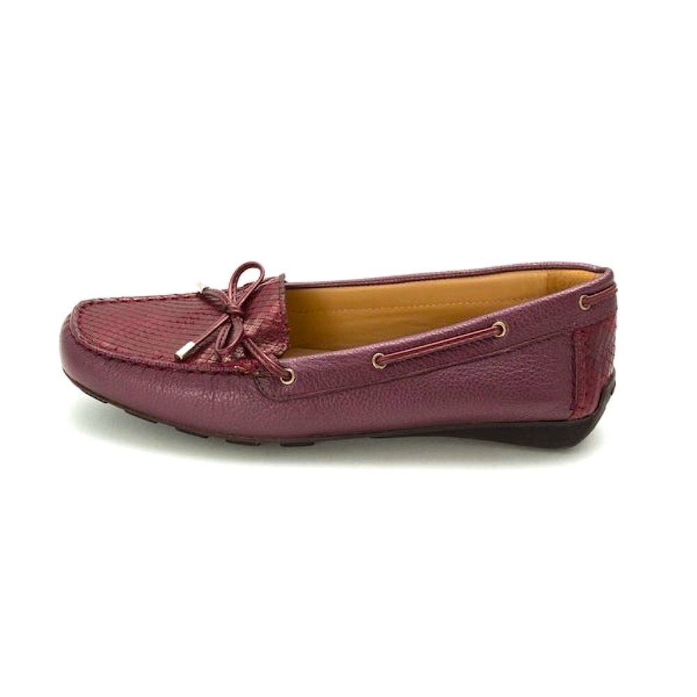 Geox ‘Grin’ Maroon Italian Leather Loafer Flats, 11 (EUR 41)